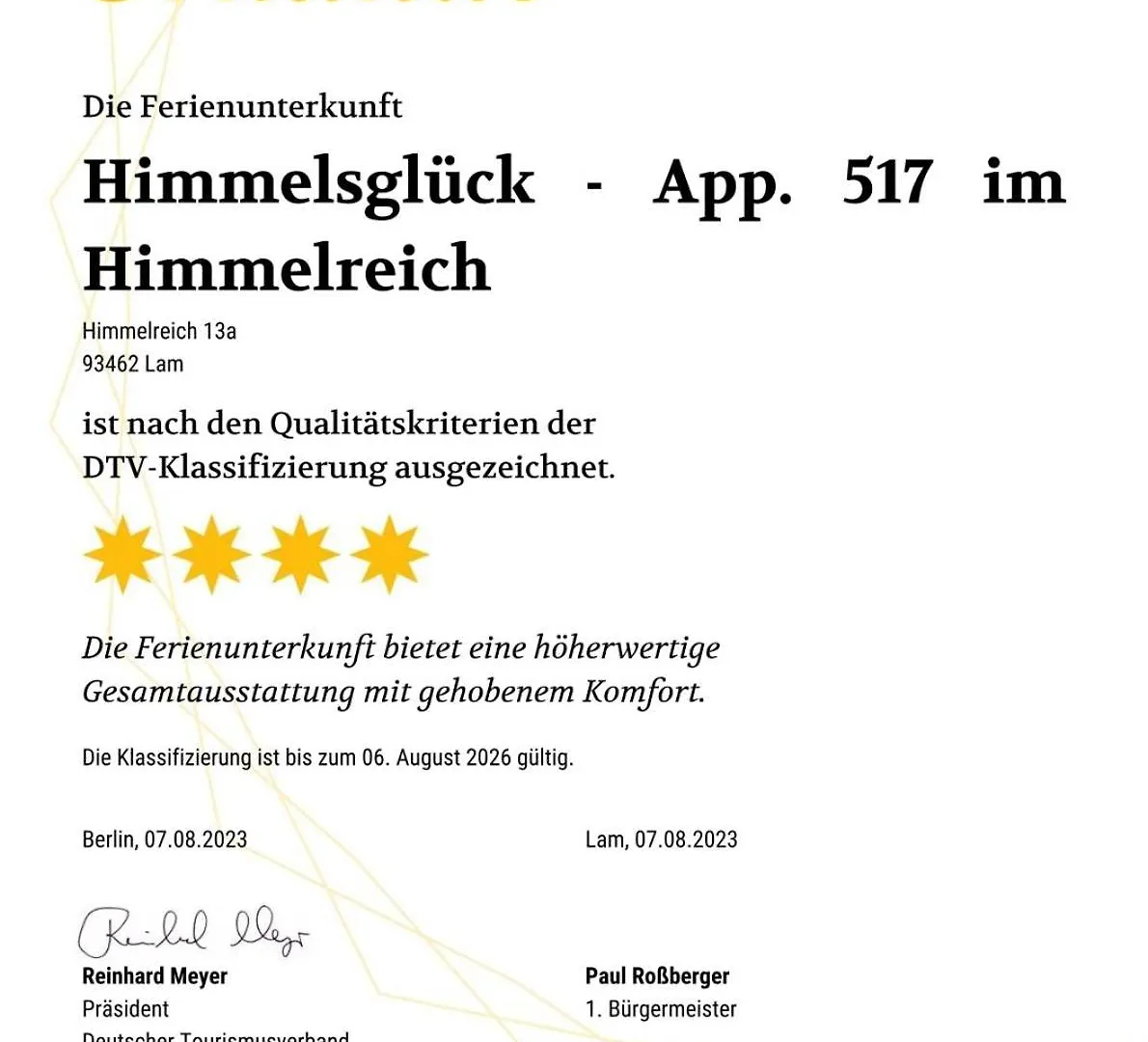 Himmelsglueck Apartment Lam
